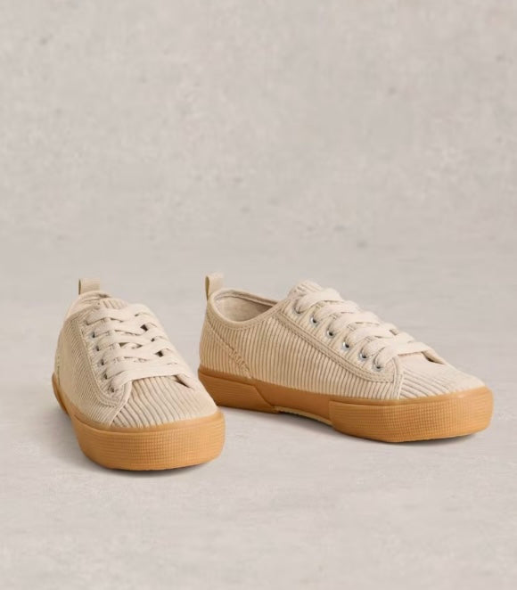 LIGHT NATURAL PIPPA CORD LACE UP TRAINER