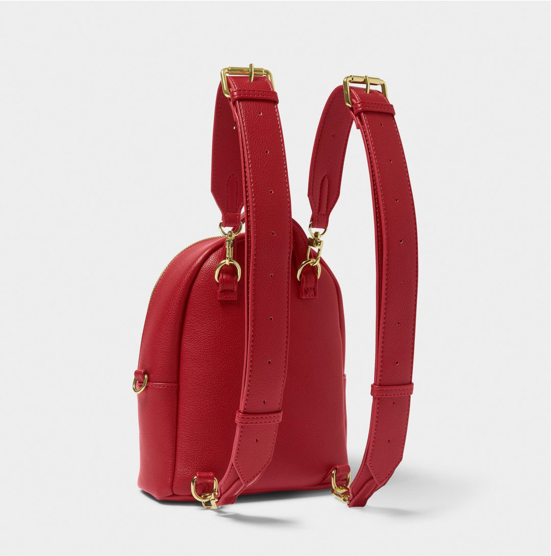 MIKA SMALL BACKPACK IN GARNET RED