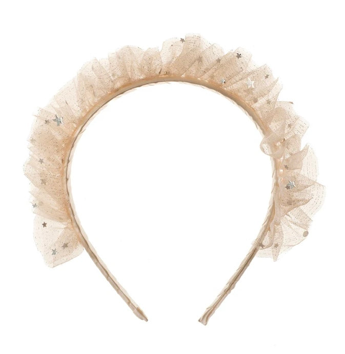 SPARKLE TULLE RUFFLE HEADBAND