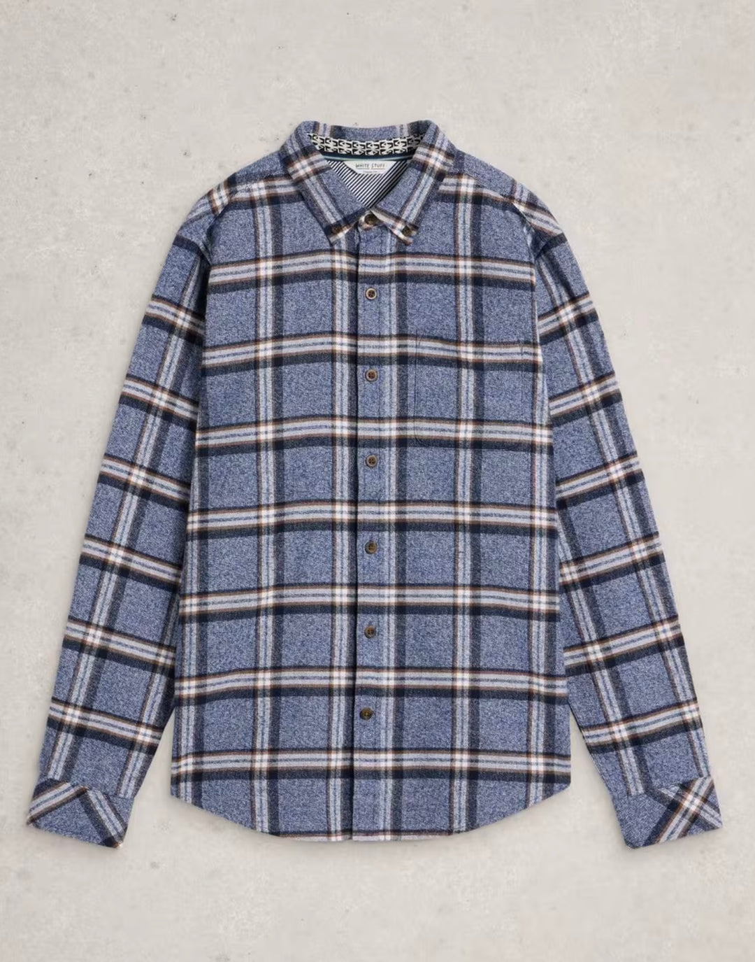 BLUE MULTI BARTON MARL CHECK SHIRT