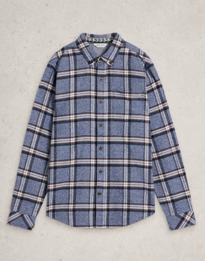 BLUE MULTI BARTON MARL CHECK SHIRT