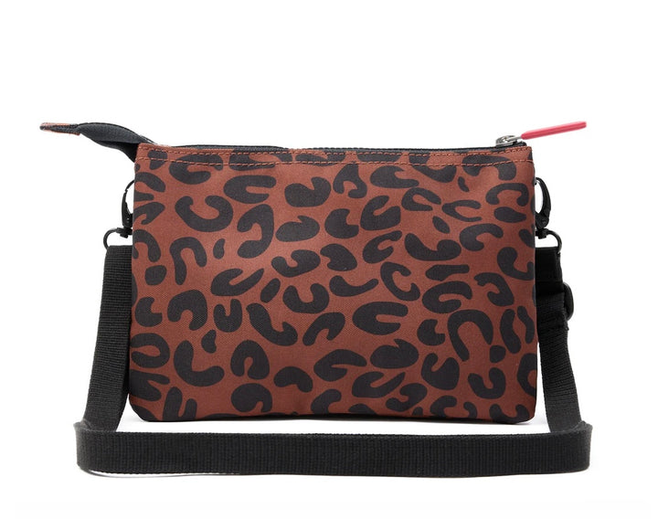 CARNABY RECYCLED CANVAS XL CROSSBODY BAG SCARLET LEOPARD