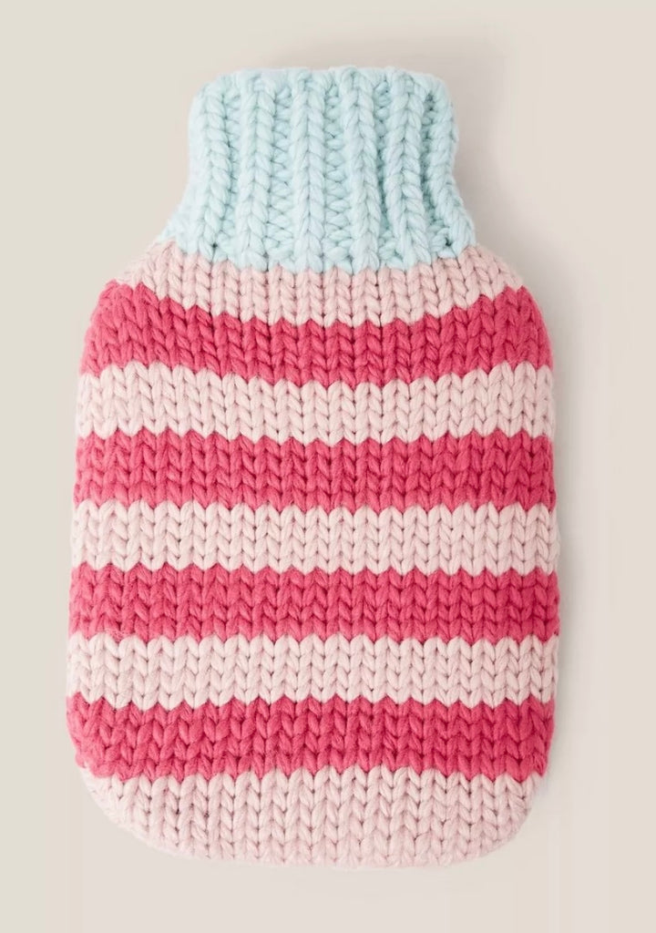 PINK KNITTED HOT WATER BOTTLE