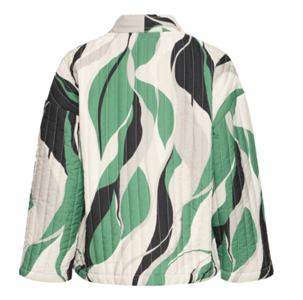 ABSTRACT BIG LEAVES LEPRECHAUN DAIMA KIMONO