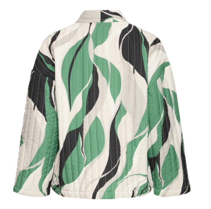 ABSTRACT BIG LEAVES LEPRECHAUN DAIMA KIMONO