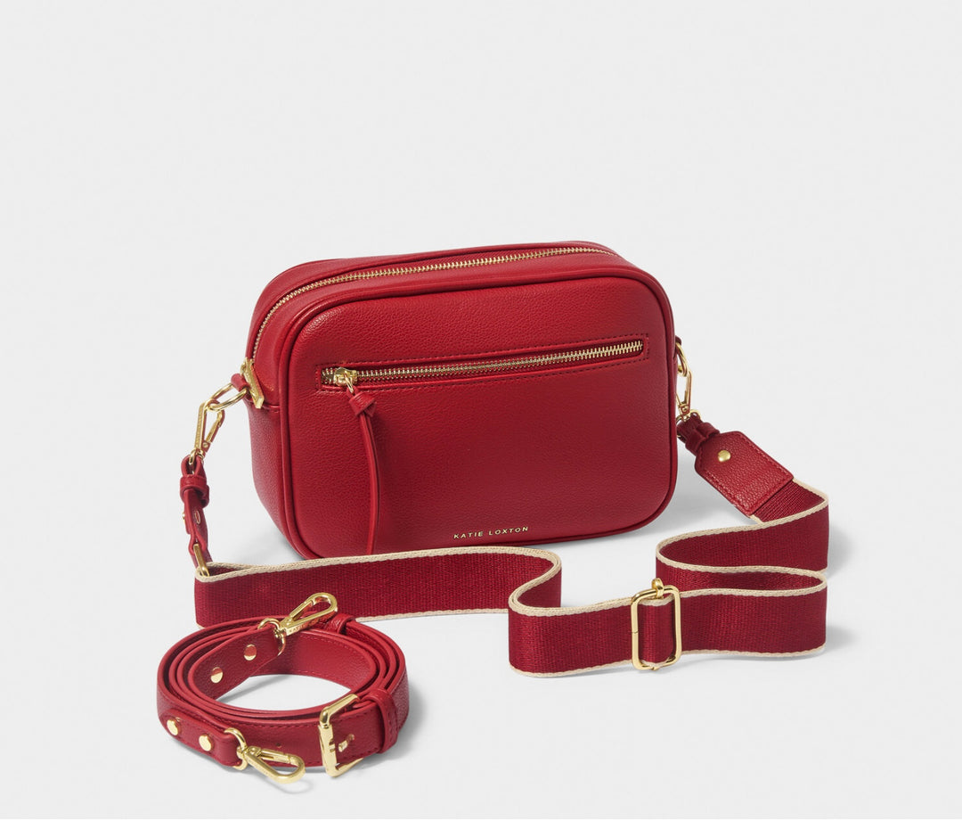 HALLIE CROSSBODY BAG IN GARNET RED