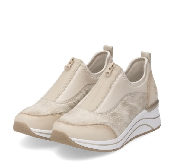 Rieker Women's Beige Zip Trainers N9553-60