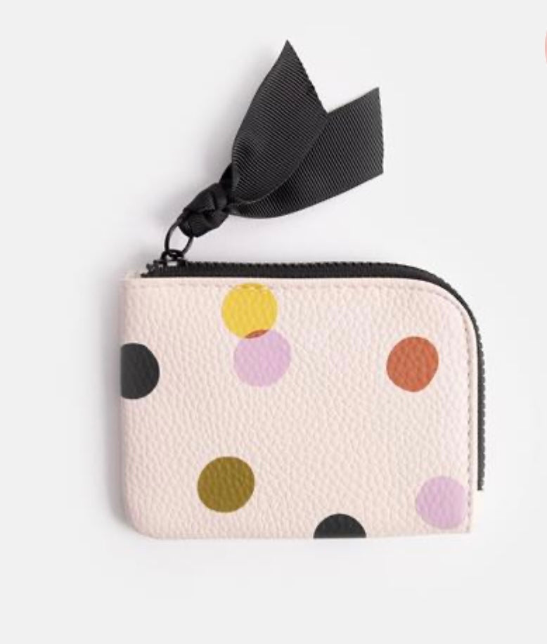 PALE PINK DOTTY CORNER PURSE