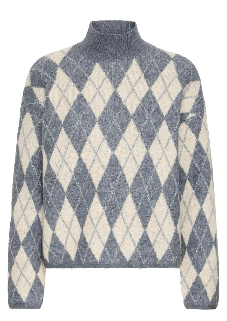 STORMY WEATHER MELANGE NAFTA ARGYLE JUMPER