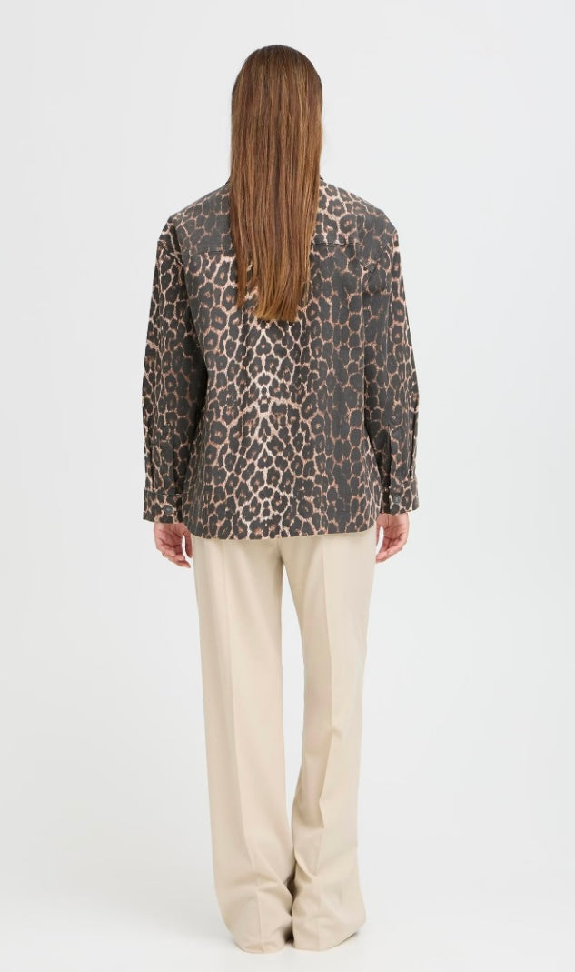 KENNA SHIRT DENIM LEOPARD MIX