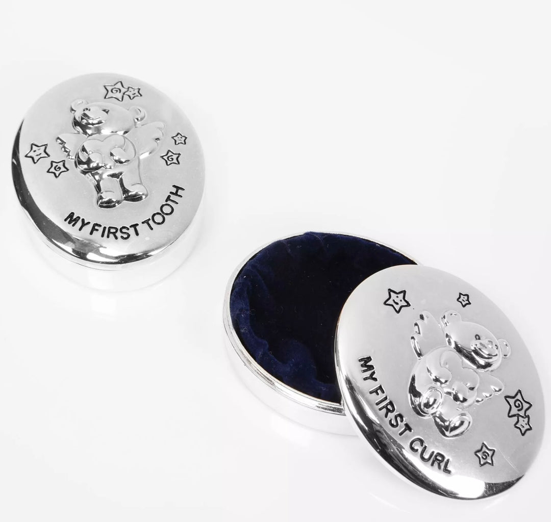 SILVER PLATED TWINKLE TWINKLE FIRST TOOTH & CURL BOX