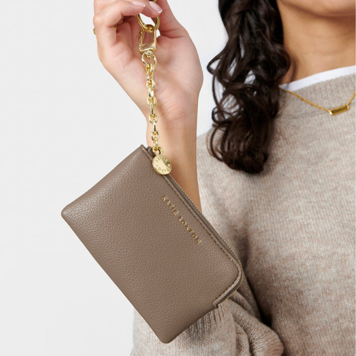 TILLY KEYCHAIN PURSE IN MOCHA