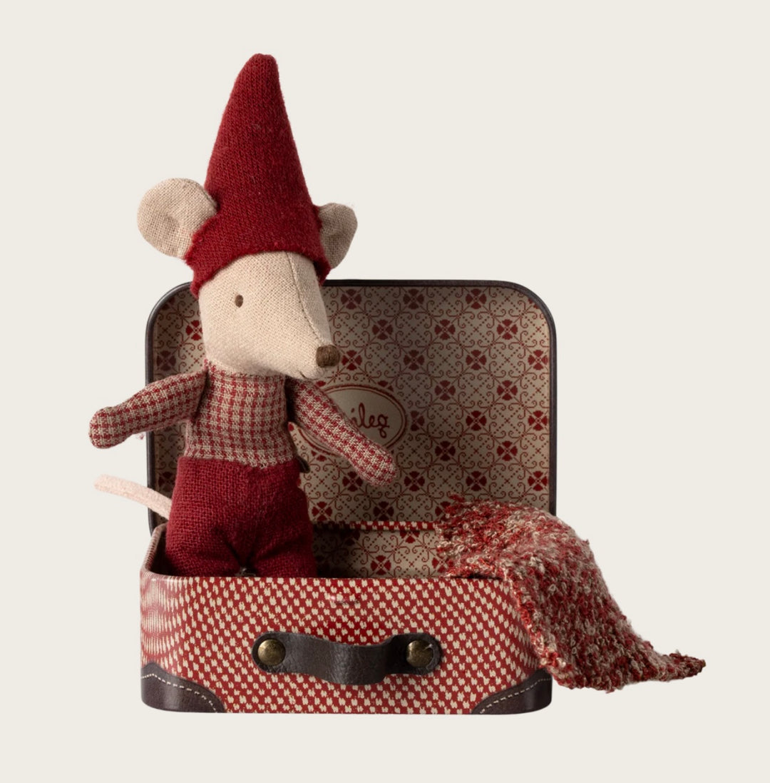 CHRISTMAS MOUSE BABY IN SUITCASE