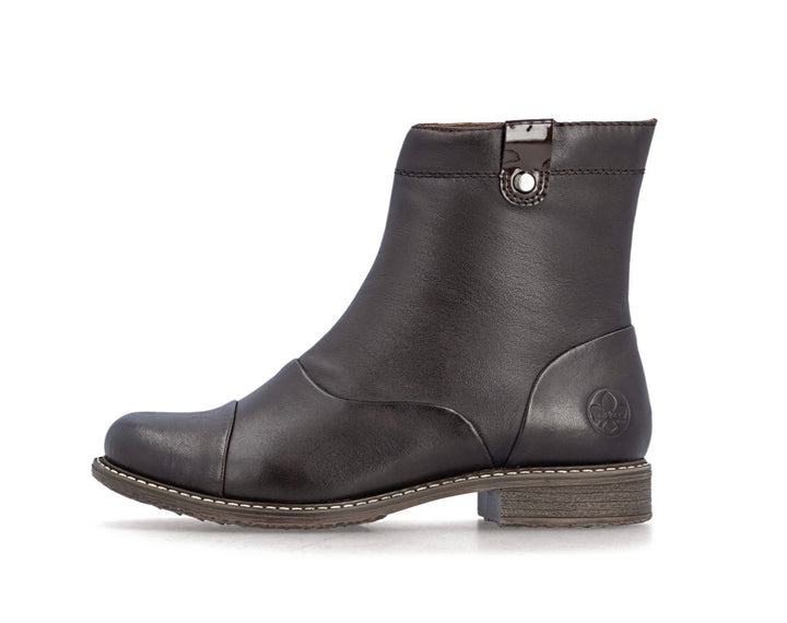 Rieker Women’s Dark Brown Ankle Boot 74858-25