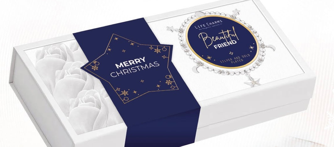 LIFE CHARMS BEAUTIFUL FRIEND AND FLORAL ARRANGEMENT CHRISTMAS SET