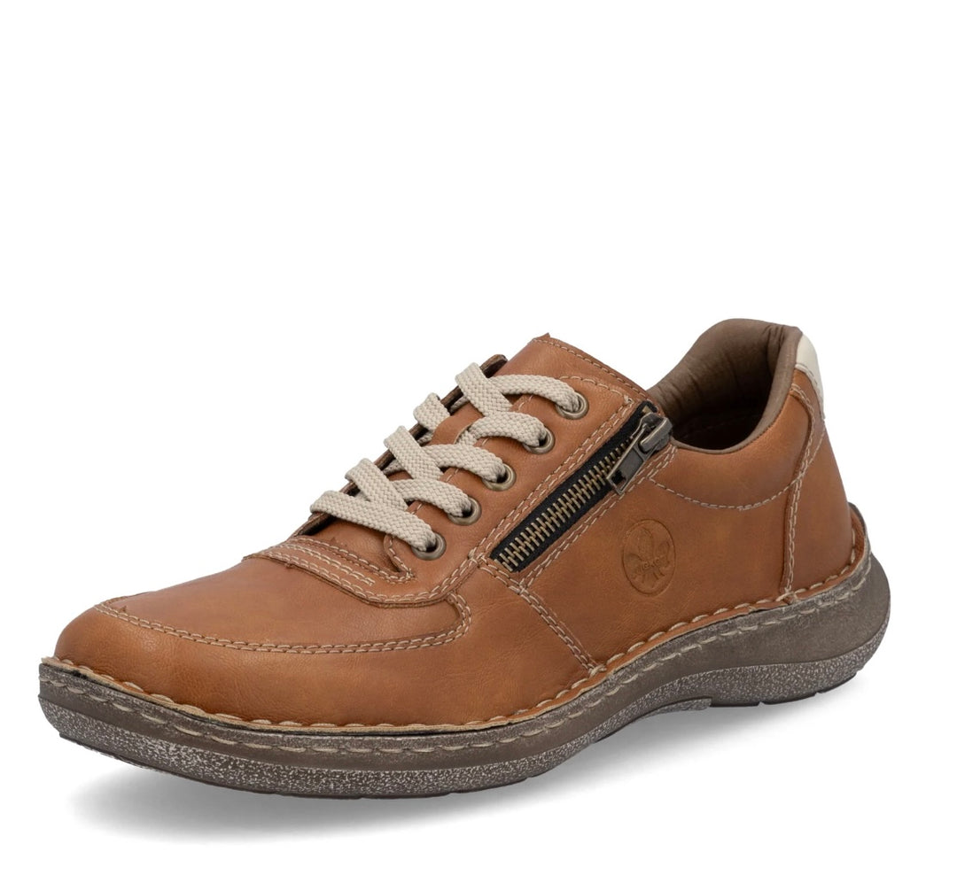 MENS BROWN ZIP SHOE