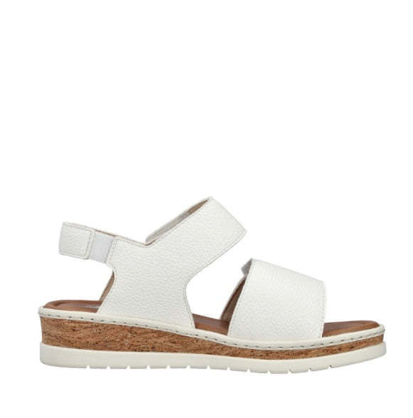 V4181-80 WHITE VELCRO SANDAL