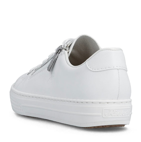 Rieker Women's White Leather Trainers L59L1-83