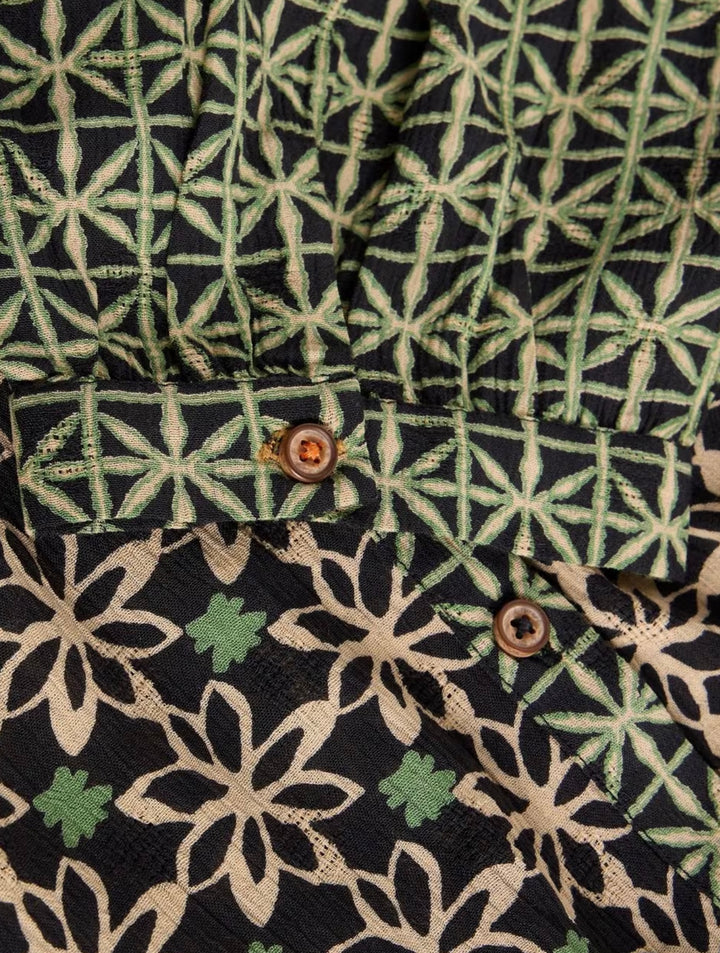 BLACK MULTI MABEL MIXED PRINTED DRESS