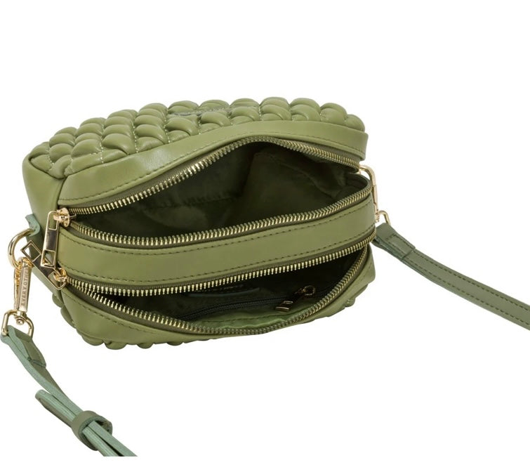 QUILTED CAMERA BAG OLIVE 12161