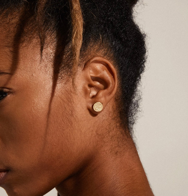 WYNONNA RUSTIC EARRINGS GOLD PLATED