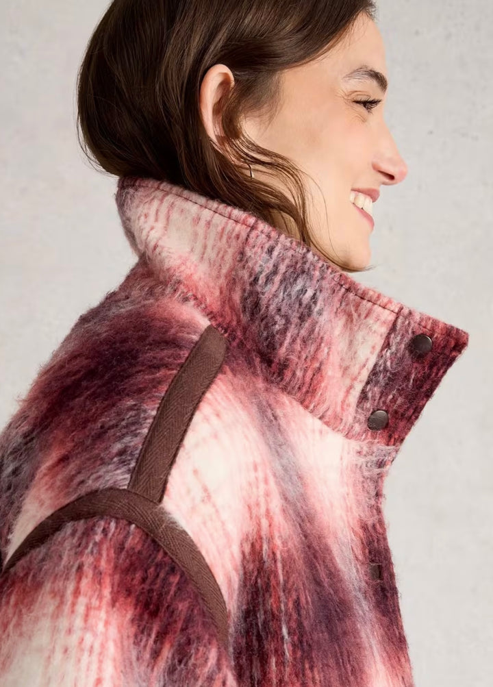 PLUM MULTI MARLOWE REVERSIBLE COAT