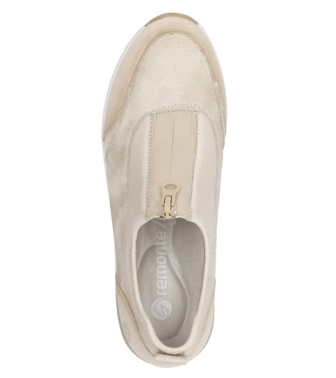 Rieker Women's Beige Zip Trainers N9553-60