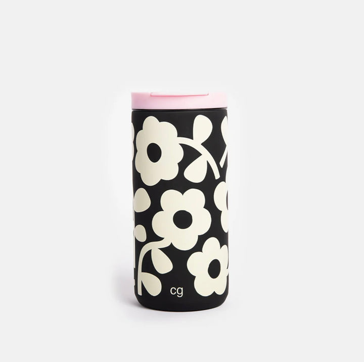 MONO FLORAL STAINLESS STEEL TRAVEL MUG