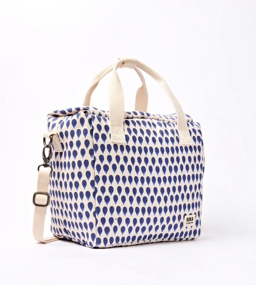 HAMPSTEAD COTTON CANVAS LUNCH BAG DENIM RAIN
