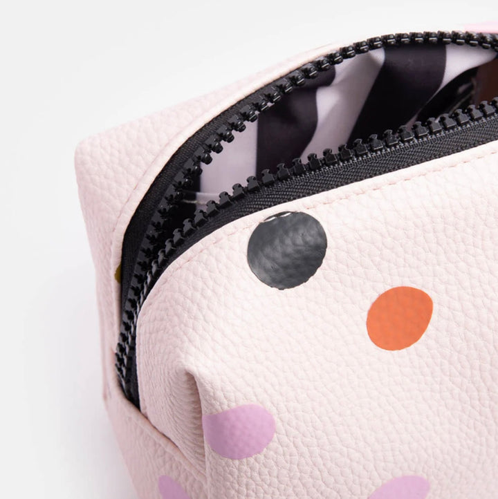 PINK DOTTY MINI CUBE COSMETIC BAG