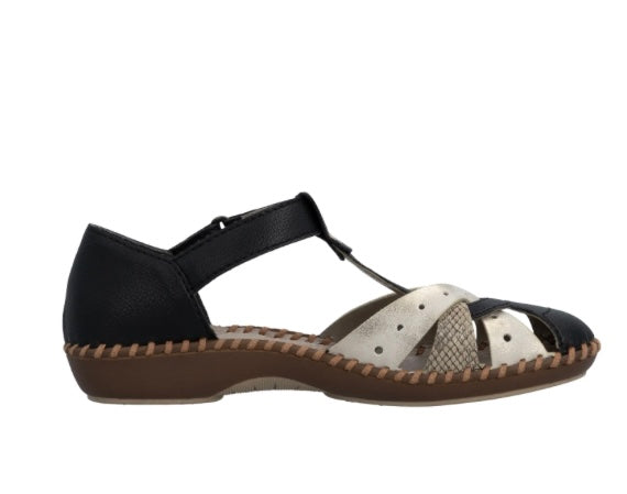 M1655-00 BLACK MARY JANE SHOE