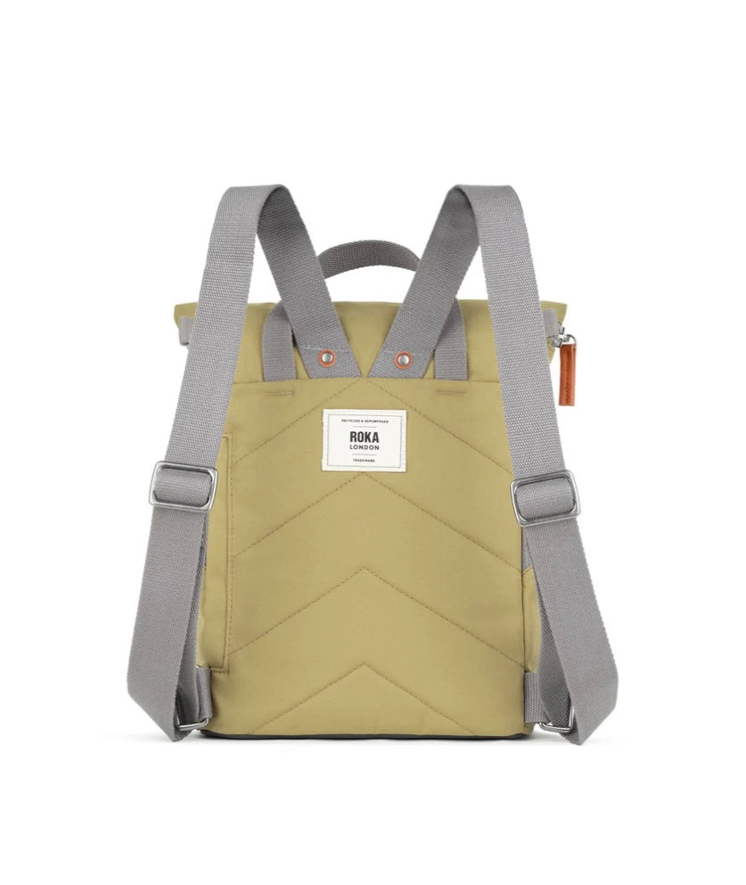 KHAKI FINCHLEY A RECYCLED CANVAS SMALL BACKPACK