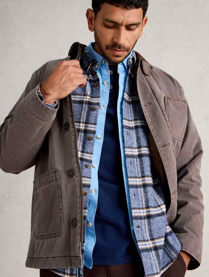 BLUE MULTI BARTON MARL CHECK SHIRT