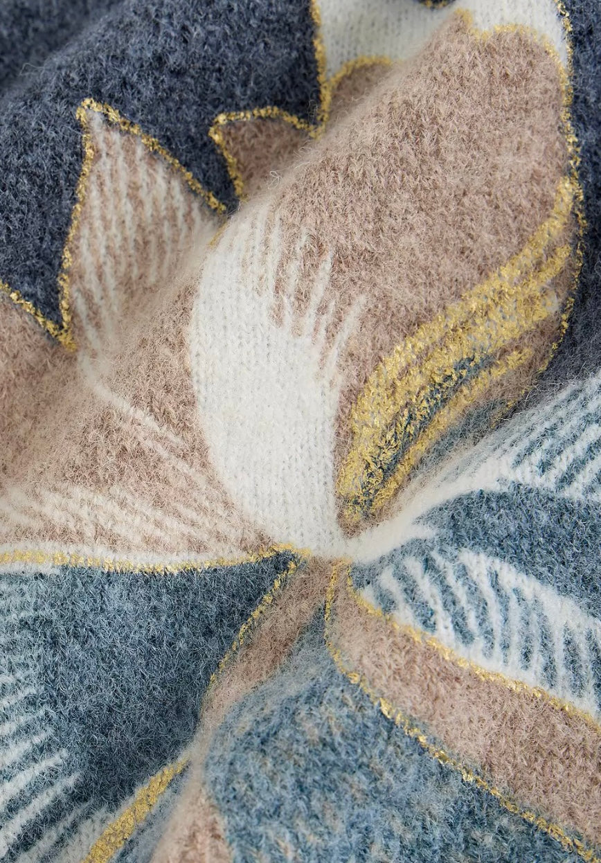 NAVY PRINT JODIE FOIL JUMPER