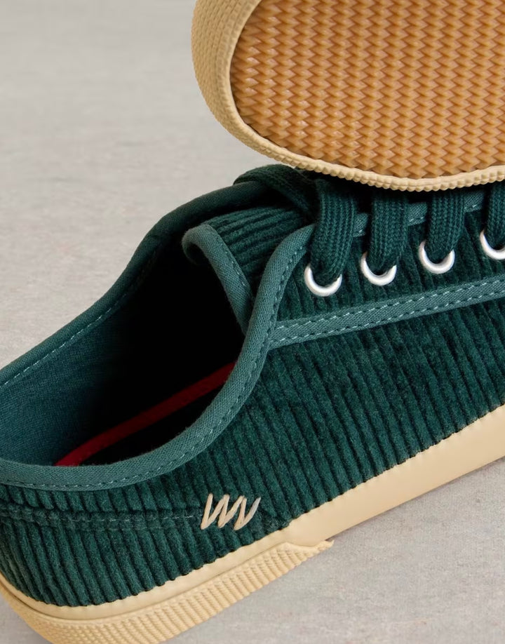 DARK TEAL PIPPA CORD LACE UP TRAINER