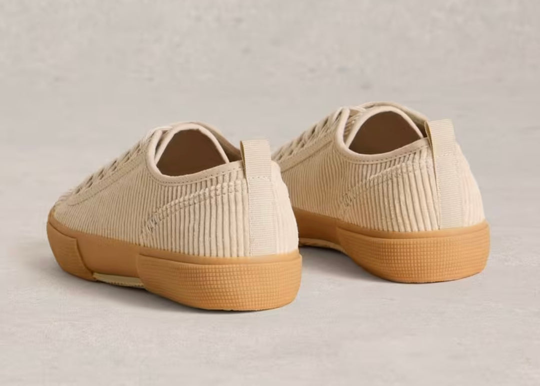 LIGHT NATURAL PIPPA CORD LACE UP TRAINER