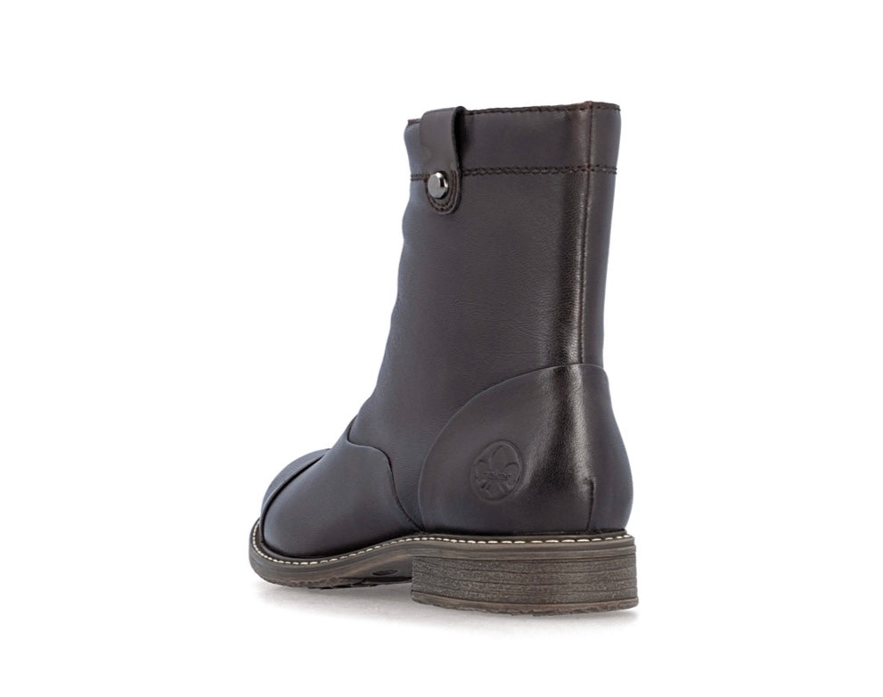 Rieker Women’s Dark Brown Ankle Boot 74858-25