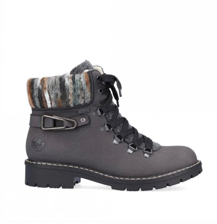 Y9131-45 LADIES GREY MID HEIGHT BOOTS