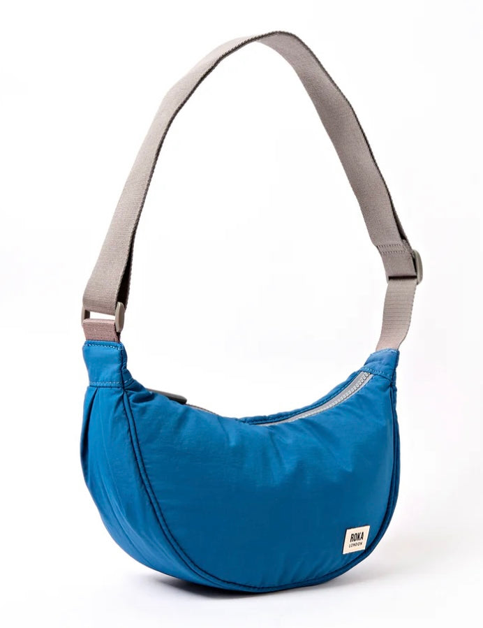 FARRINGDON TASLON RECYCLED NYLON CROSSBODY BAG MALIBU BLUE