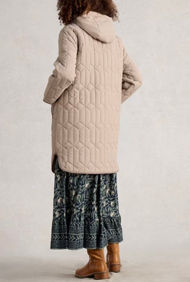 CARMEL BORG LINED QUILTED COAT