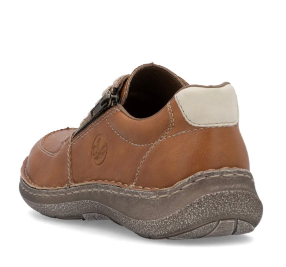 MENS BROWN ZIP SHOE
