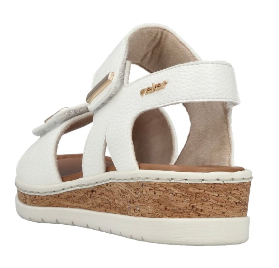 V4181-80 WHITE VELCRO SANDAL