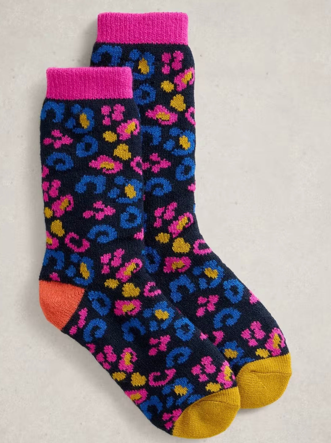 LEOPARD CAMO CABIN SOCK