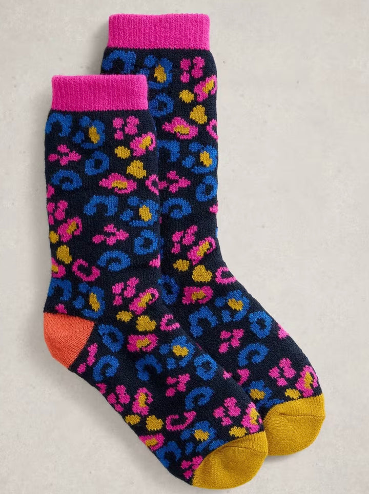 LEOPARD CAMO CABIN SOCK