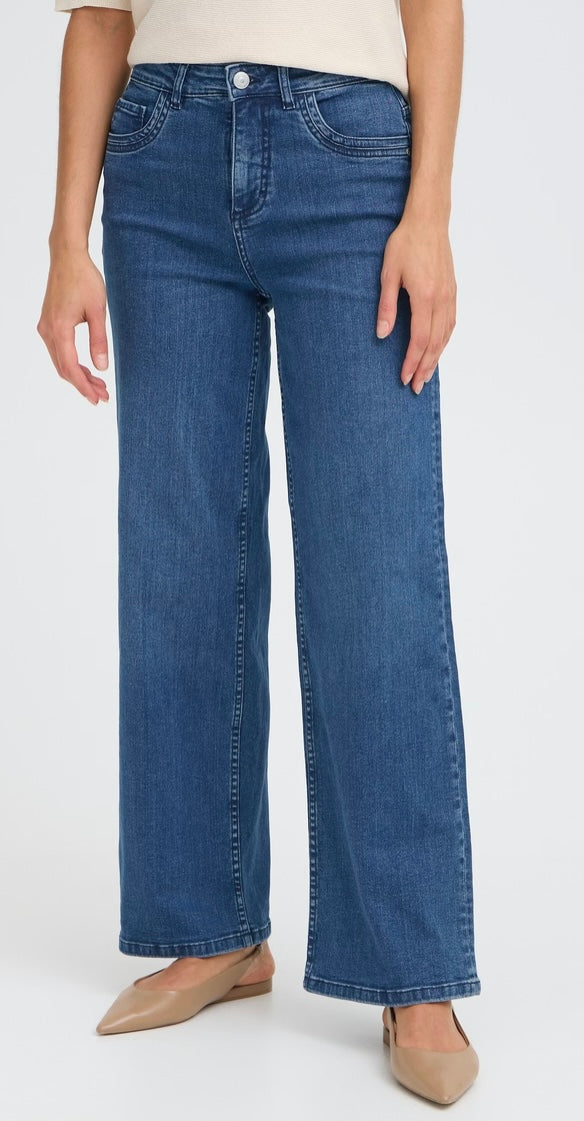 MID BLUE DENIM OVER HANNA JEAN