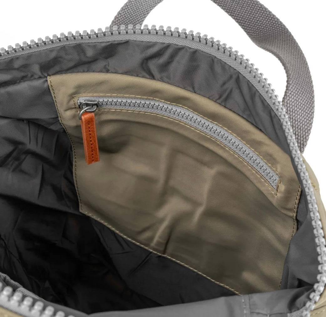 SMALL TAUPE CANFIELD B RECYCLED NYLON BACKPACK