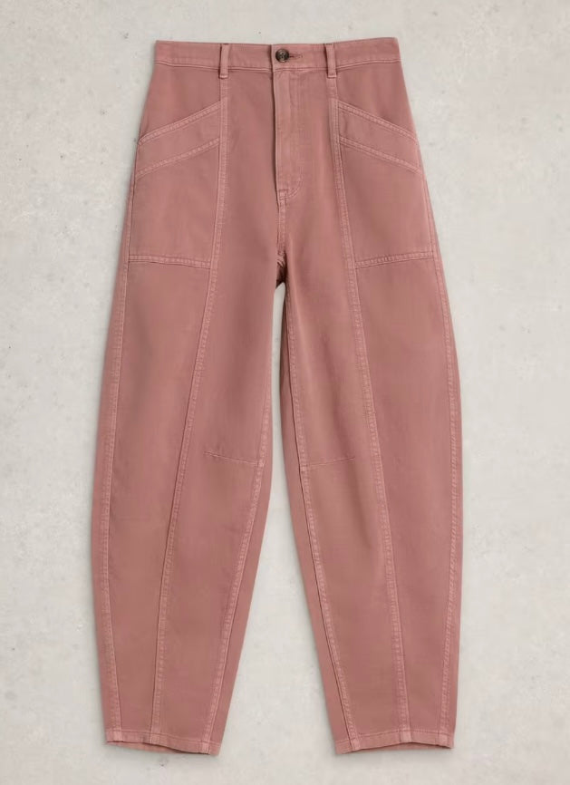 MID PINK AUBREY BARREL TROUSER