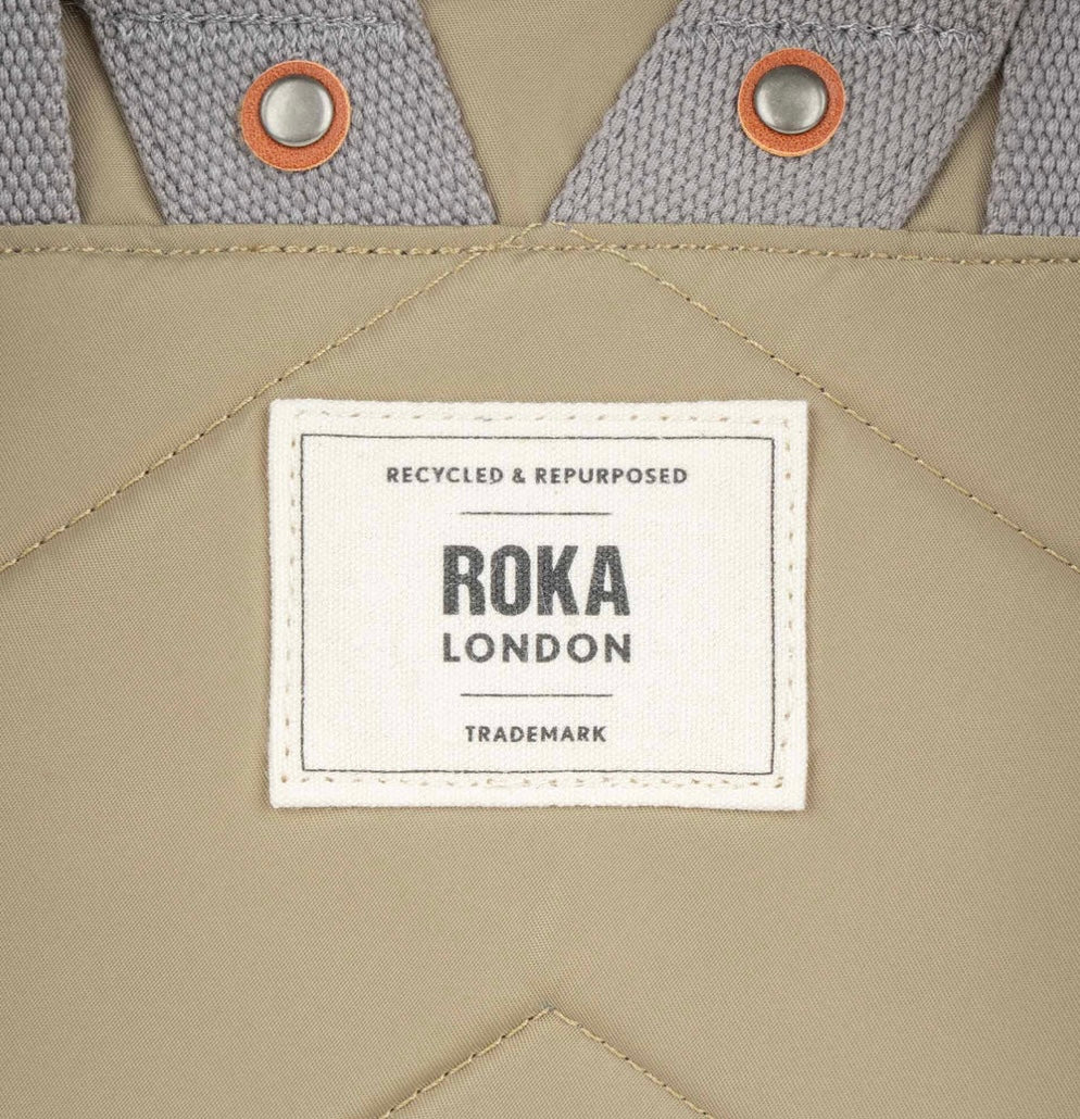 SMALL TAUPE CANFIELD B RECYCLED NYLON BACKPACK