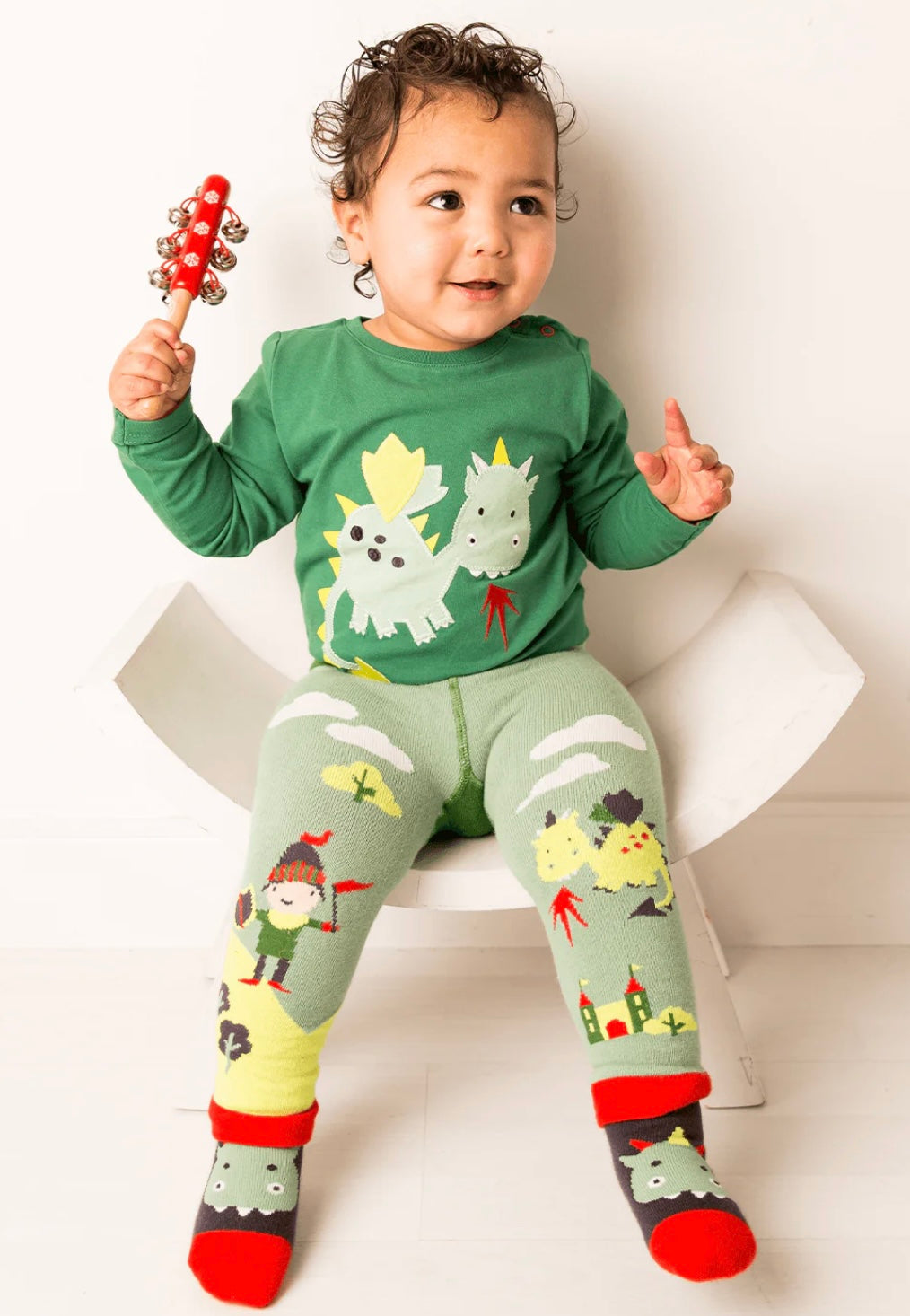 TEDDY THE DRAGON TOP LEGGING & SOCK SET