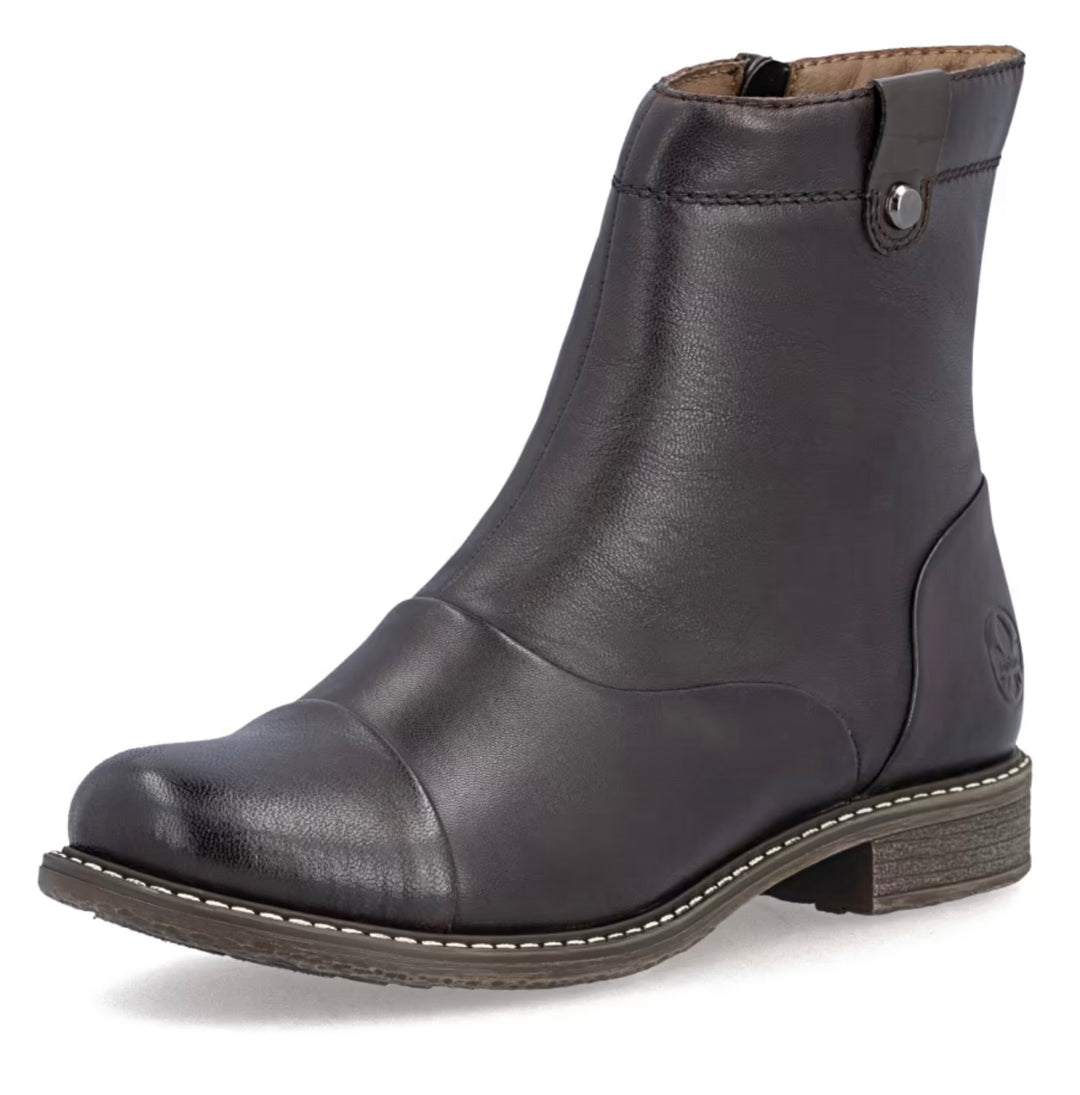 Rieker Women’s Dark Brown Ankle Boot 74858-25